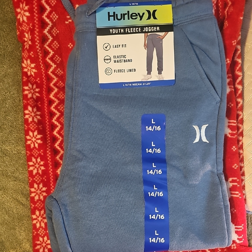 Hurley Kids Fleece Jogger - Blue